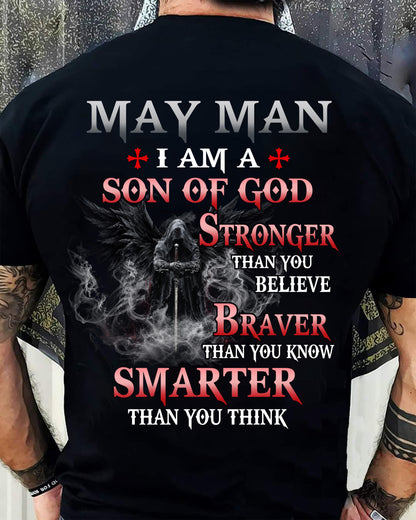 May Man Son Of God T-Shirt - Christian Gift For Men - LUAN05 (SKU2606-128-05)