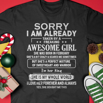 February - Awesome Girl - Perfect Gift For Your Boyfriend, Husband From Wife - LUAN02 (SKU04-86-02)