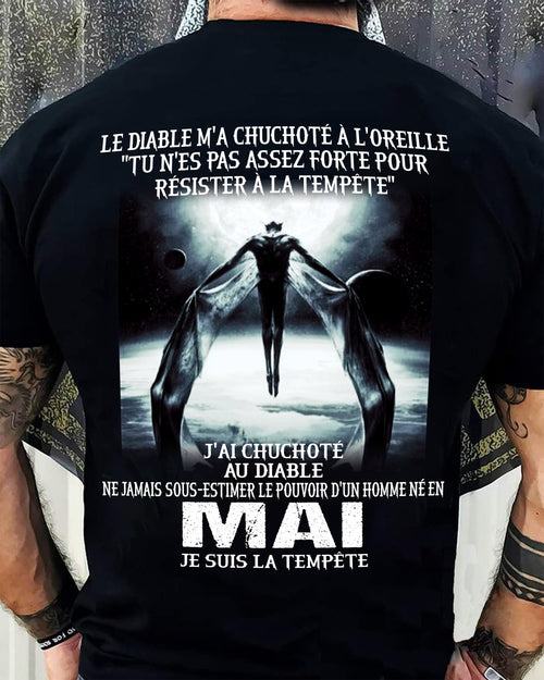 Je Suis la Tempête – Ne Jamais Sous-Estimer le Pouvoir d’un Homme Né en Mai – T-Shirt Homme - LUAN05 (SKU26T-01160-05)