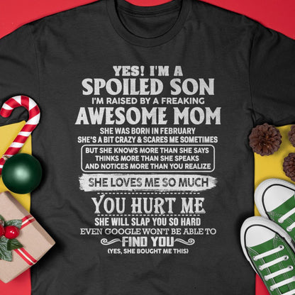 February - Awesome Mom - Perfect Gift For Your Spoiled Son From Mom - LUAN02 (SKU05-47-02)