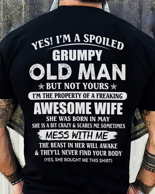 May - Grumpy Old Man with Awesome Wife - Perfect Gift For Your Husband - LUAN05 (SKU06-68-05)