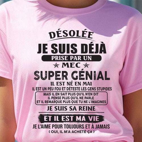 Mai – Petit ami incroyable né en mai – Cadeau spécial pour votre petite amie – Fr05 (SKU07-170-05)