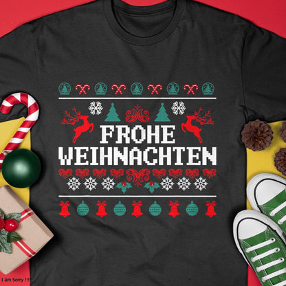 Frohe Weihnachten German Merry Christmas Holidays Germany T-Shirt - Christmas Unisex T-Shirt/Hoodie/Sweatshirt - LUAN00