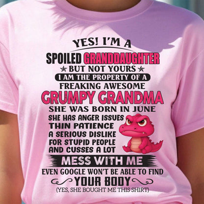 JUNE - YES, I'M A SPOILED GRANDDAUGHTER - GIFT FROM GRANDMA - LUAN06 (SKU09-96-06)