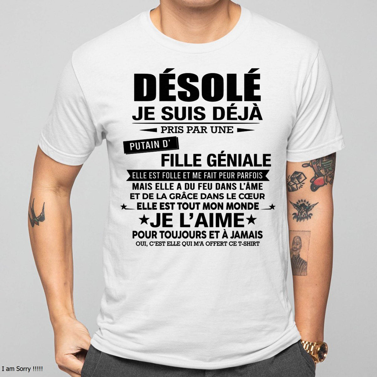 DÉSOLÉ, JE SUIS DÉJÀ PRIS PAR UNE FILLE VRAIMENT GÉNIALE – DE LA PART DE MA FEMME - FR00/LUAN00 (SKU2606-42-00)