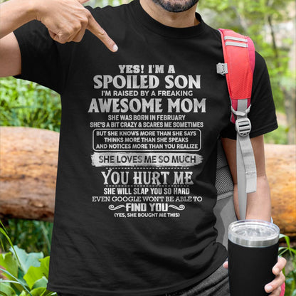 February - Awesome Mom - Perfect Gift For Your Spoiled Son From Mom - LUAN02 (SKU05-47-02)