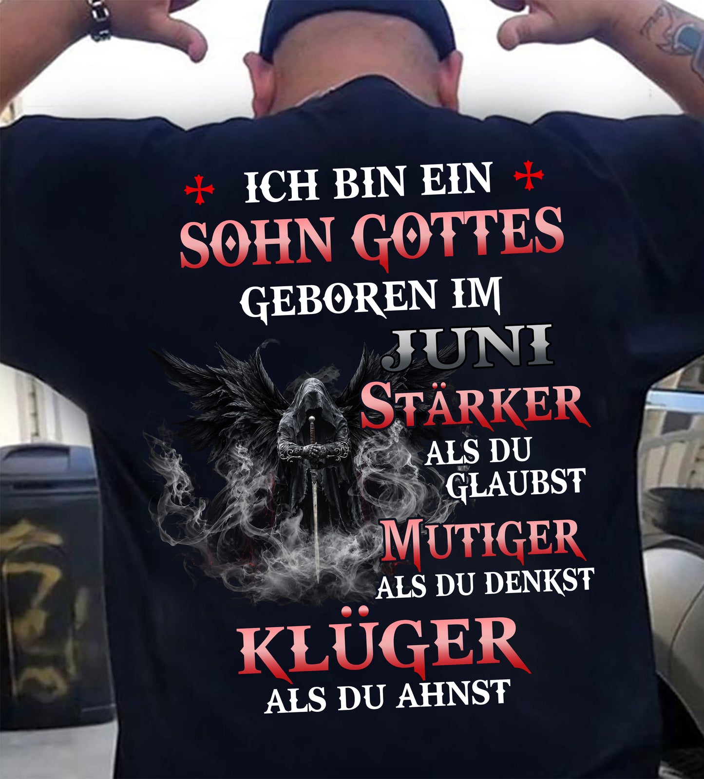 Juni Sohn Gottes T-Shirt Für Männer – Stärker Als Du Glaubst - LUAN06 (SKU2607-98-06)