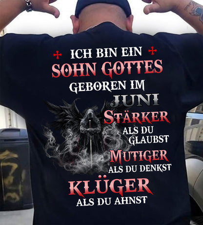 Juni Sohn Gottes T-Shirt Für Männer – Stärker Als Du Glaubst - LUAN06 (SKU2607-98-06)