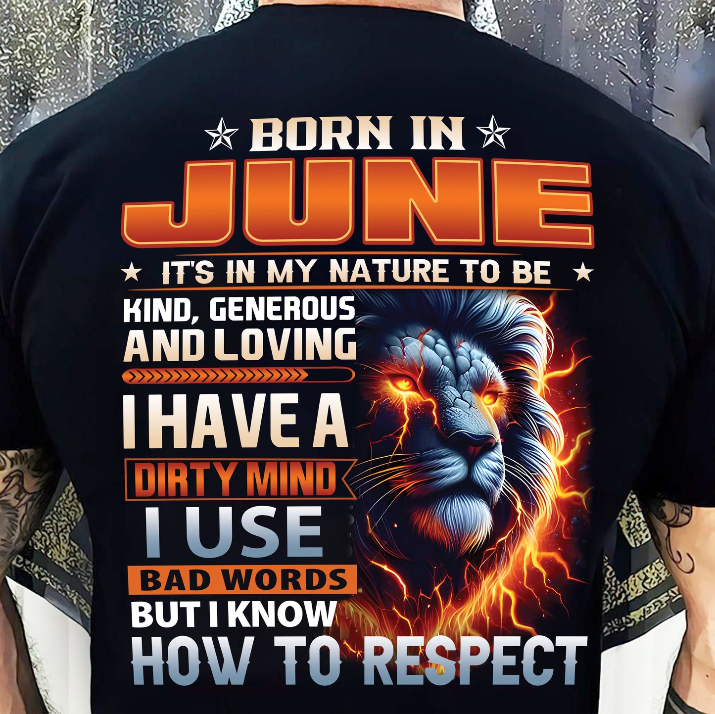 JUNE - DIRTY MIND BUT KNOWS RESPECT - BIRTHDAY T-SHIRT FOR MEN - LUAN06 (SKU08-84-06)