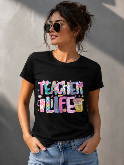 "TEACHER LIFE" – T – SHIRT FOR WOMEN – LUAN00 (SKU2607-176)