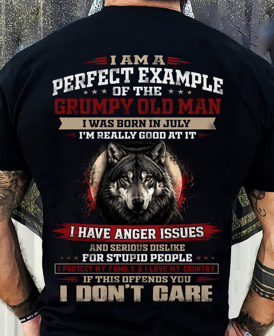 JULY GRUMPY OLD MAN T-SHIRT – PERFECT PATRIOTIC GIFT FOR MEN - LUAN07 (SKU2607-300-07)