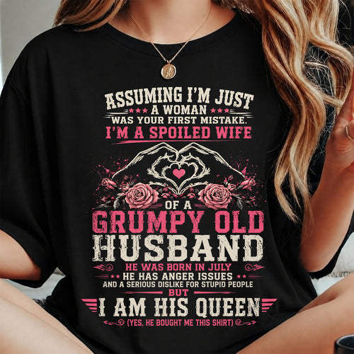 JULY - SPOILED WIFE OF A GRUMPY HUSBAND - PERFECT GIFT FROM HUSBAND- LUAN07 (SKU2608-31-07)