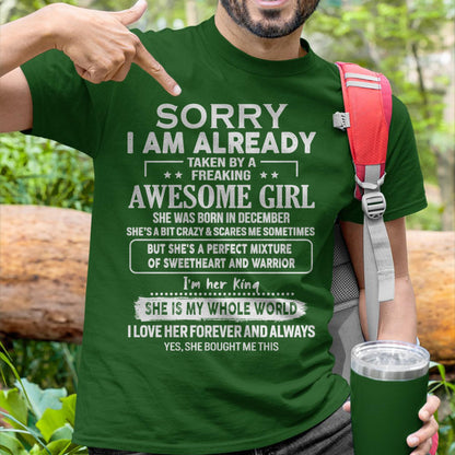 December - Awesome Girl - Perfect Gift For Your Boyfriend, Husband From Wife - LUAN12 (SKU04-86MT-12)