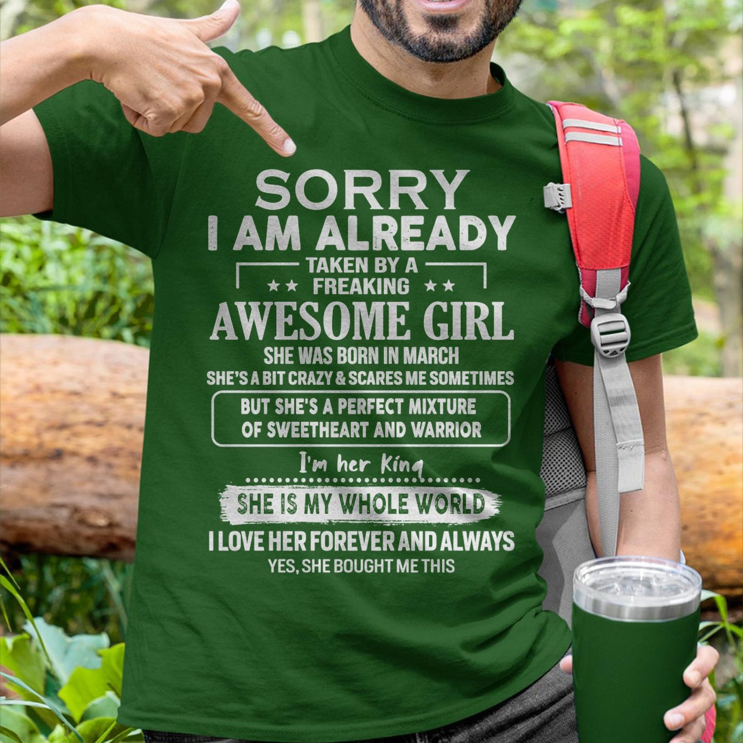 March - Awesome Girl - Perfect Gift For Boyfriend, Husband From Wife - LUAN03 (SKU04-86MT-03)