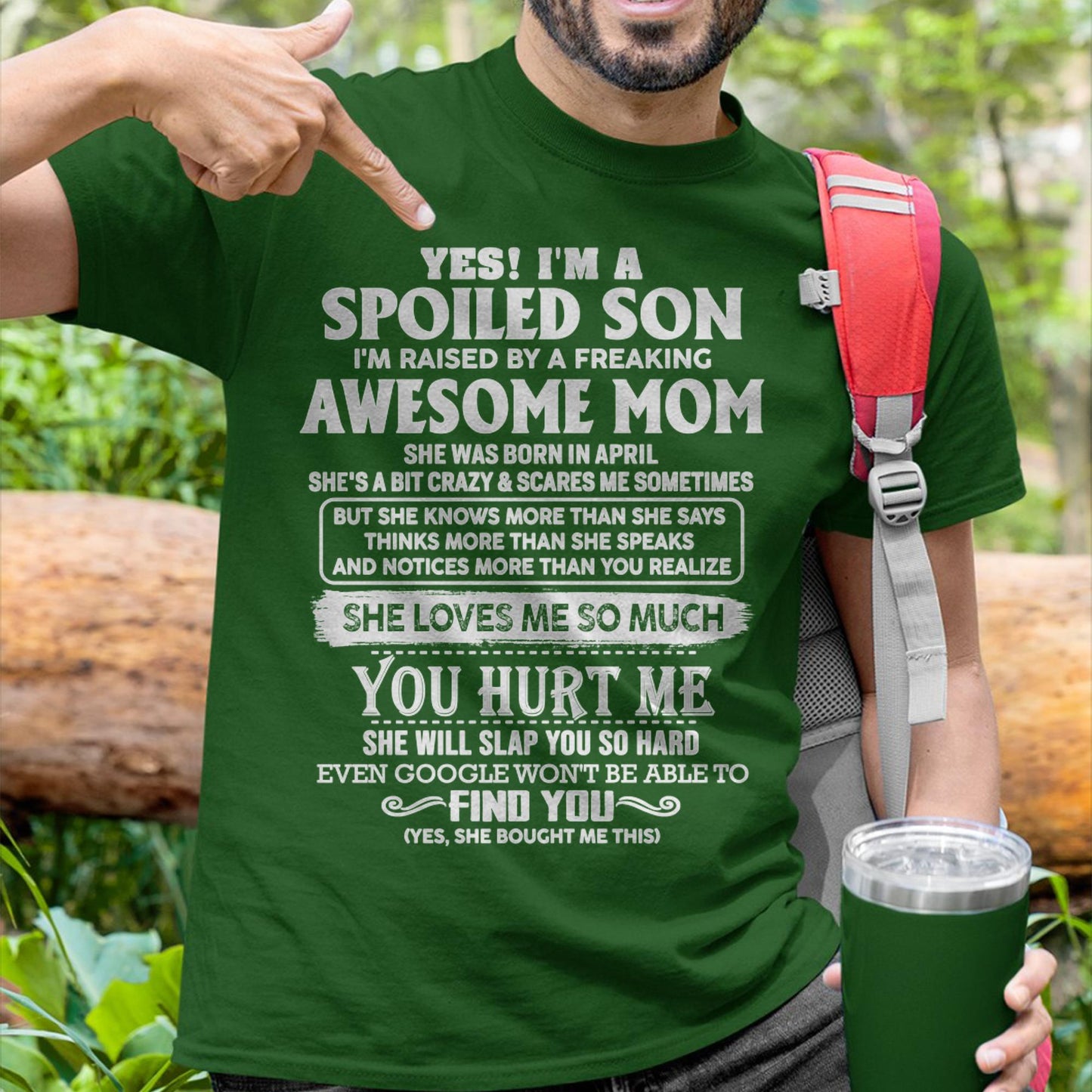 April - Awesome Mom - Perfect Gift For Spoiled Son From Mom - LUAN04 (SKU05-47-04)