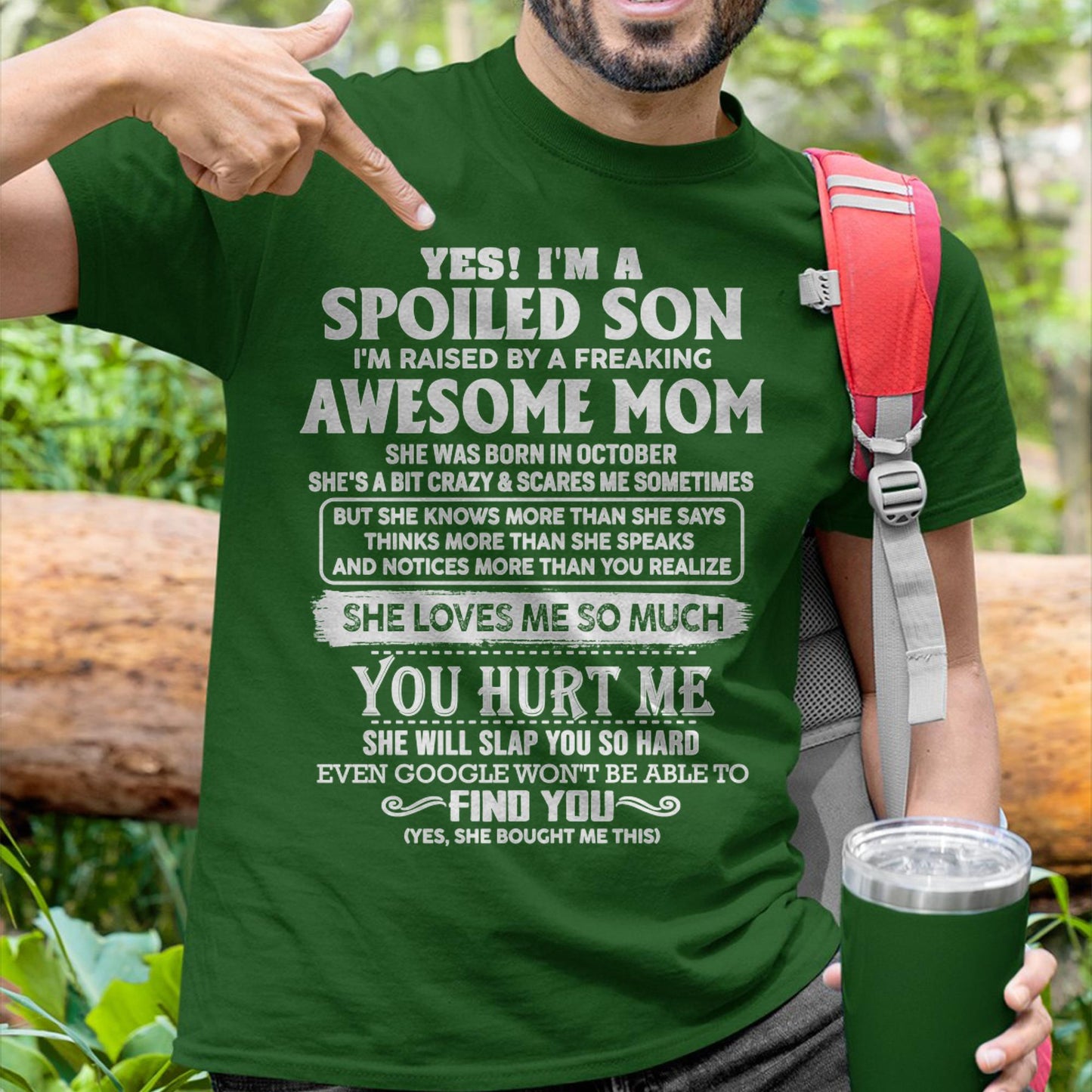 October - Awesome Mom - Perfect Gift For Son From Mom - LUAN10 (SKU05-47-10)