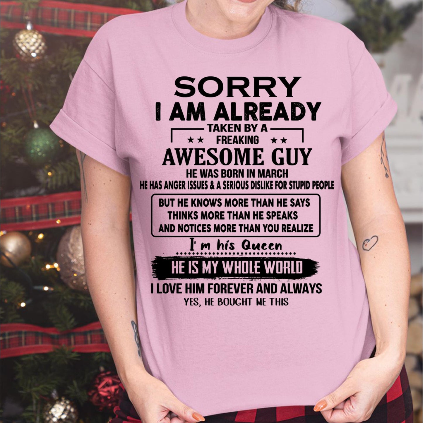 March - Awesome Guy - Perfect gift for girlfriend or wife From Husband - LUAN03 (SKUT08-11-03)