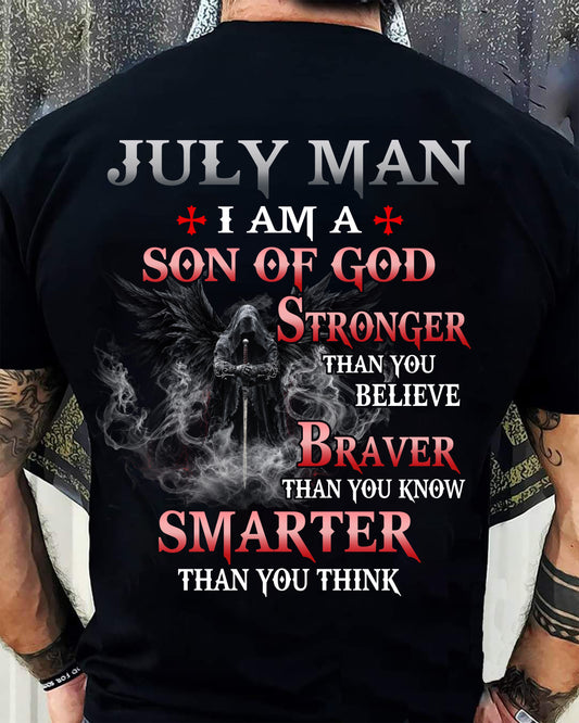 July Man Son Of God T-Shirt - Christian Gift For Men - LUAN07 (SKU2606-128-07)