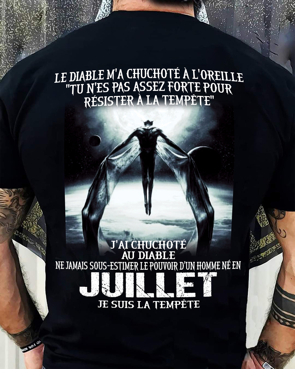 Je Suis la Tempête – Ne Jamais Sous-Estimer le Pouvoir d’un Homme Né en Juillet – T-Shirt Homme - LUAN07 (SKU26T-01160-07)