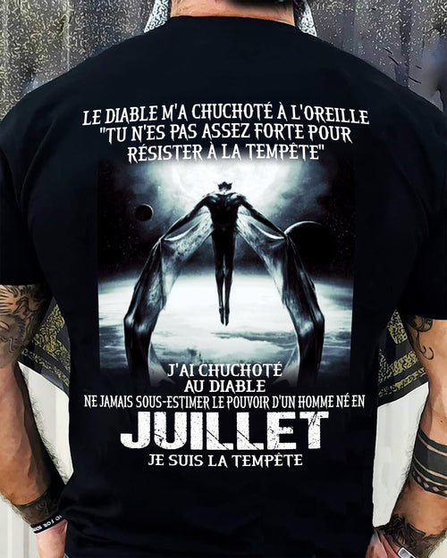 Je Suis la Tempête – Ne Jamais Sous-Estimer le Pouvoir d’un Homme Né en Juillet – T-Shirt Homme - LUAN07 (SKU26T-01160-07)