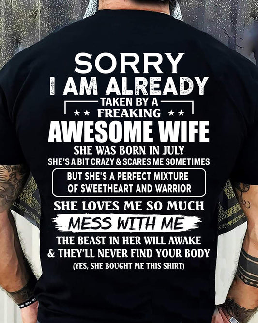 Wife July - Perfect gift for husband From Wife - LUAN07 (SKU68-86-07)