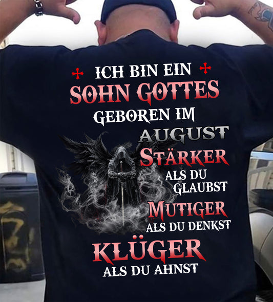 August Sohn Gottes T-Shirt Für Männer – Stärker Als Du Glaubst - LUAN08 (SKU2607-98-08)