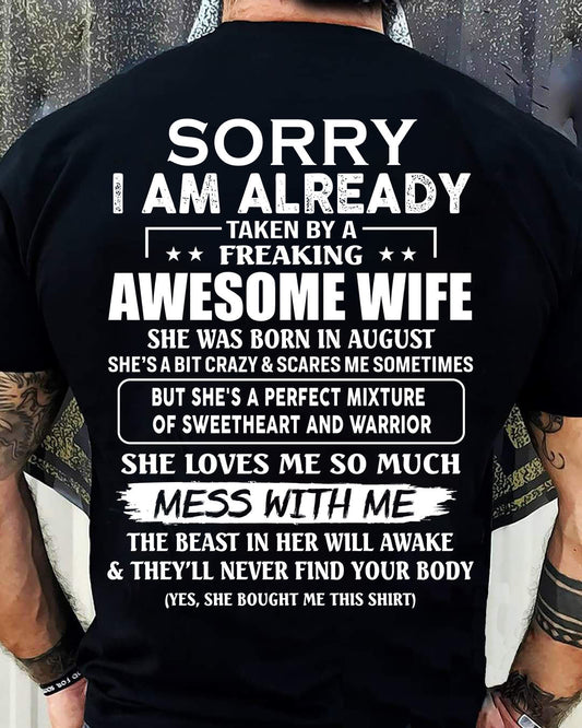 Wife August - Perfect gift for husband From Wife - LUAN08 (SKU68-86-08)