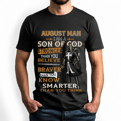 AUGUST - STRONGER THAN YOU BELIEVE - CHRISTIAN GIFT FOR MEN - LUAN08 (SKU2608-91-08)