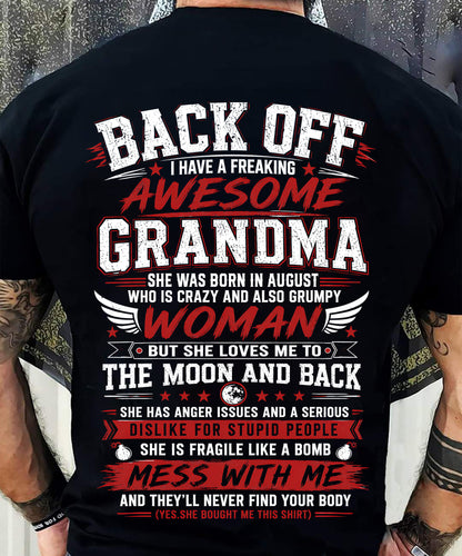 AUGUST - CRAZY AWESOME GRANDMA - PERFECT GIFT FROM GRANDMA - LUAN08 (SKU2608-07-08)