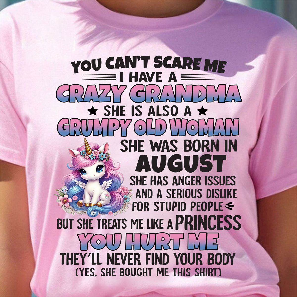 AUGUST - YOU CAN'T SCARE ME - GIFT FROM GRANDMA - NINA08 (SKU09-106-08)