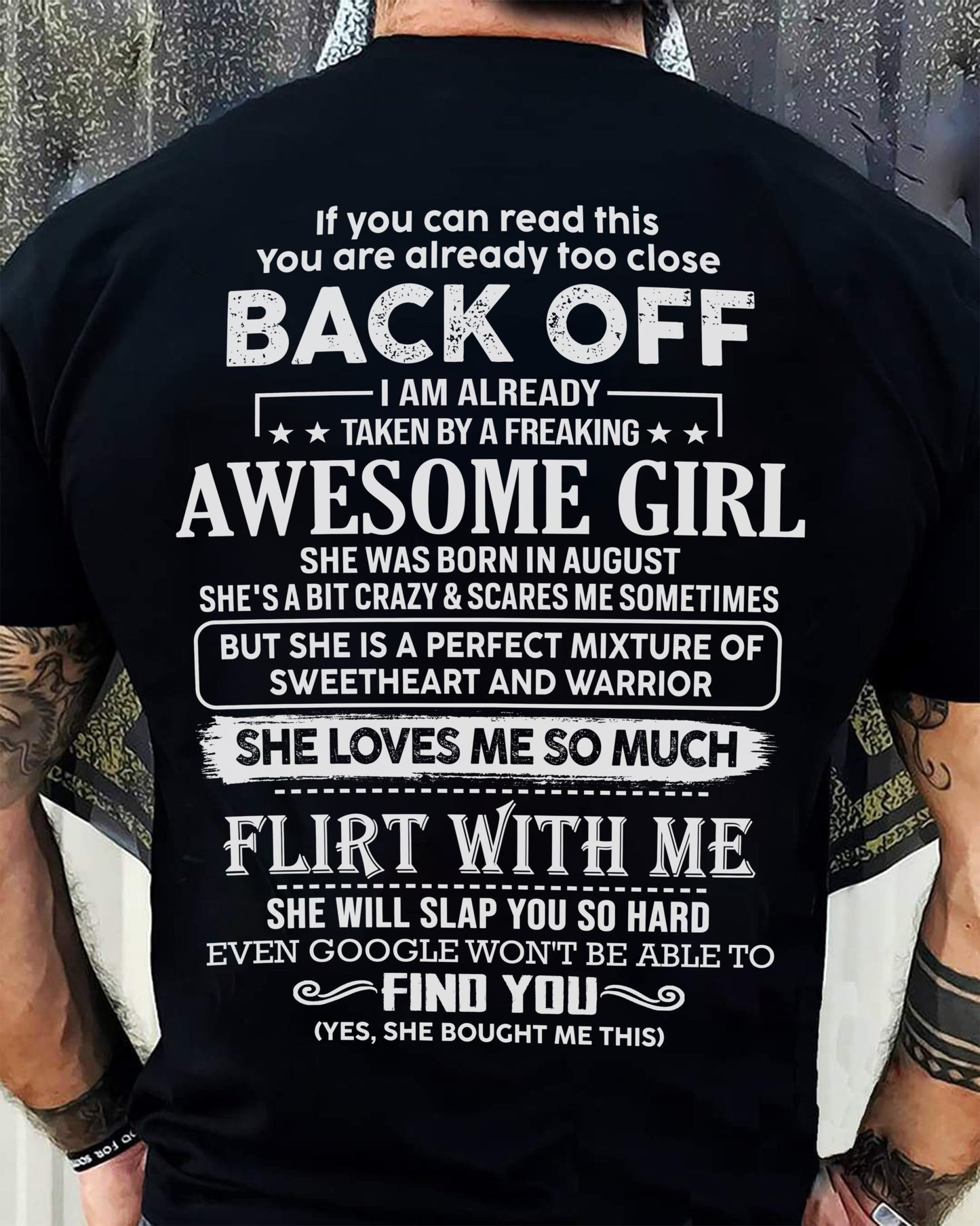 August – Awesome Girlfriend Born In August – Special gift for your Boyfriend – From Wife LUAN08 (SKU06-25-08)