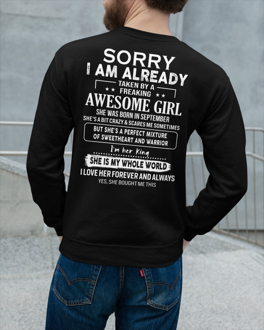 September - Awesome girl - Perfect gift for your boyfriend - (SKU04-86-09) - From Wife LUAN09