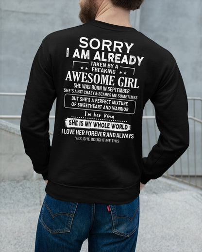 September - Awesome girl - Perfect gift for your boyfriend - (SKU04-86-09) - From Wife LUAN09
