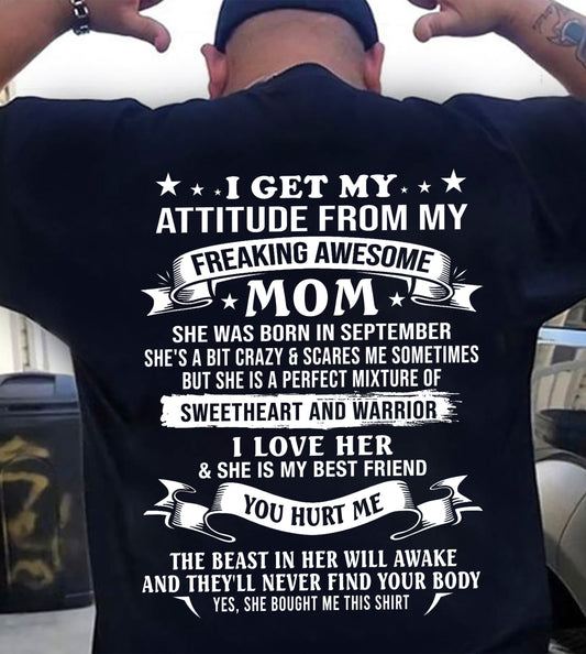 September Awesome Mom T-Shirt – Gift From Mom To Child - LUAN09 (SKU2607-337-09)