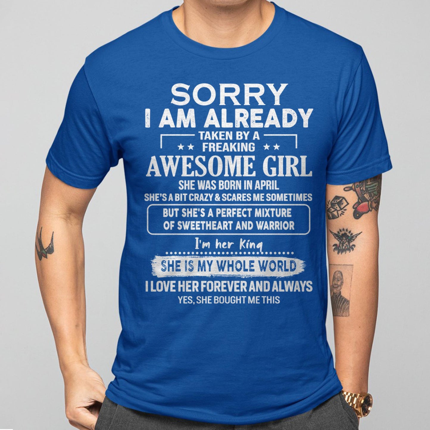 April - Awesome Girl - Perfect Gift For Your Boyfriend, Husband From Wife - LUAN04  (SKU04-86MT-04)