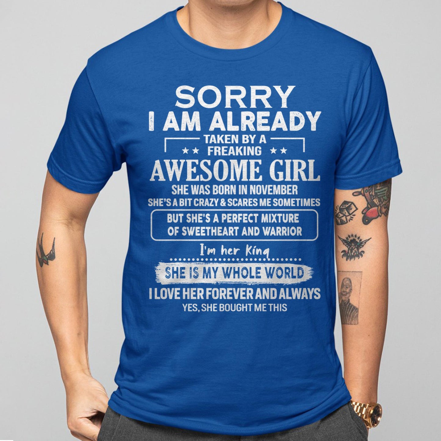November - Awesome Girl - Perfect Gift For Your Boyfriend, Husband From Wife - LUAN11 (SKU04-86MT-11)