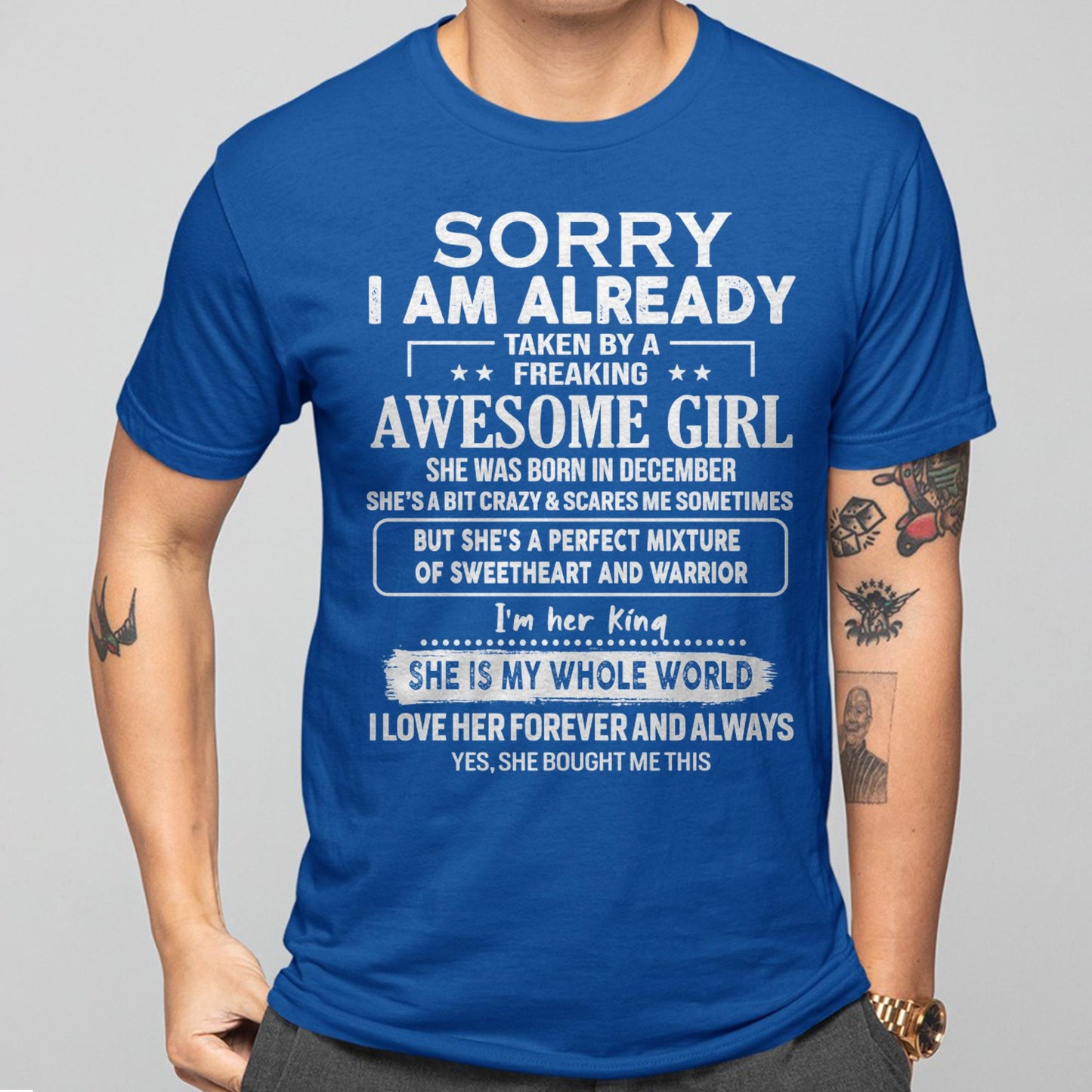 December - Awesome Girl - Perfect Gift For Your Boyfriend, Husband From Wife - LUAN12 (SKU04-86MT-12)