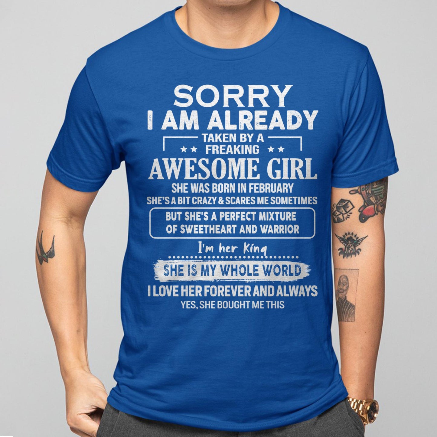 February - Awesome Girl - Perfect Gift For Your Boyfriend, Husband From Wife - LUAN02 (SKU04-86-02)