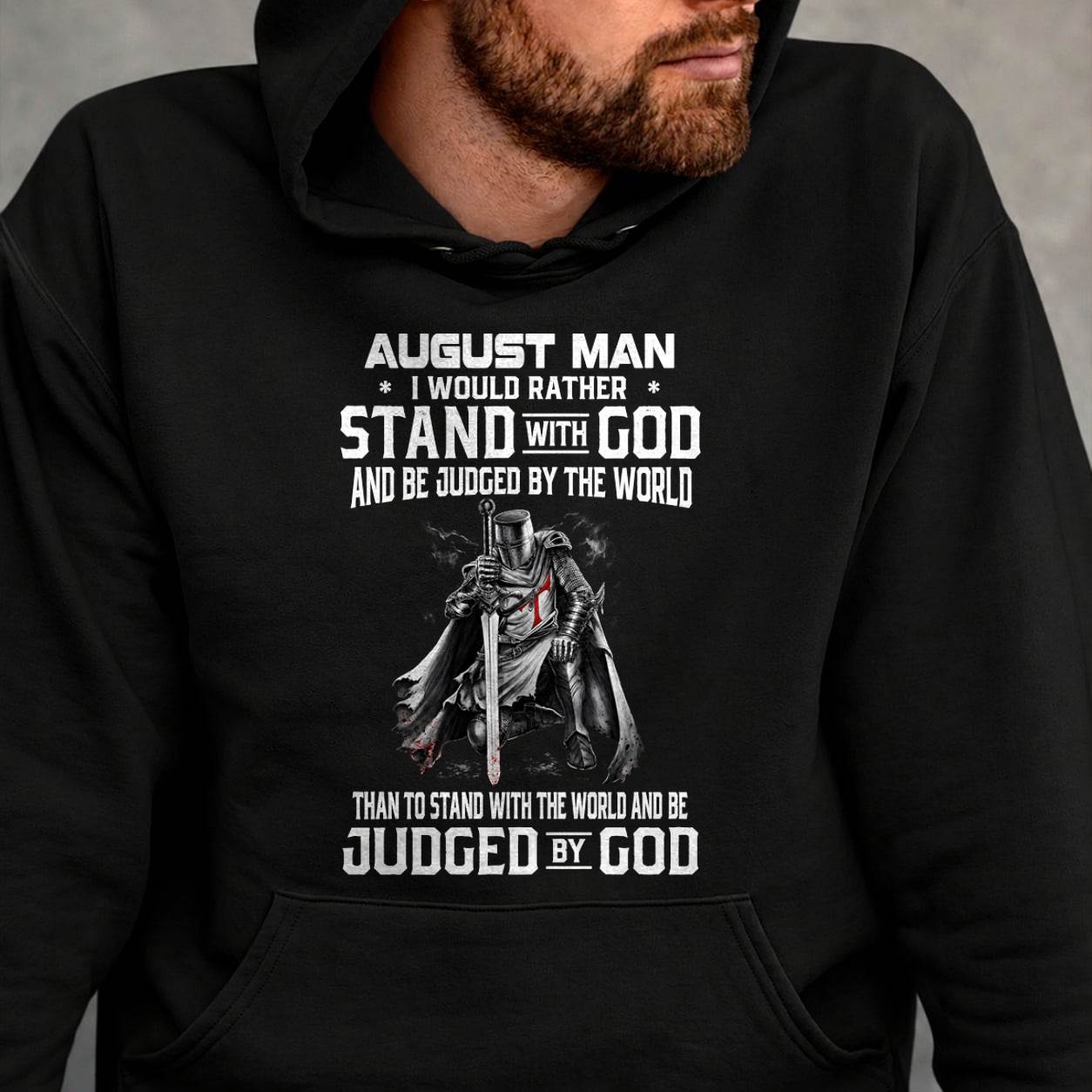 AUGUST - STAND WITH GOD - CHRISTIAN GIFT FOR MEN - LUAN08 (SKU2608-92-08)