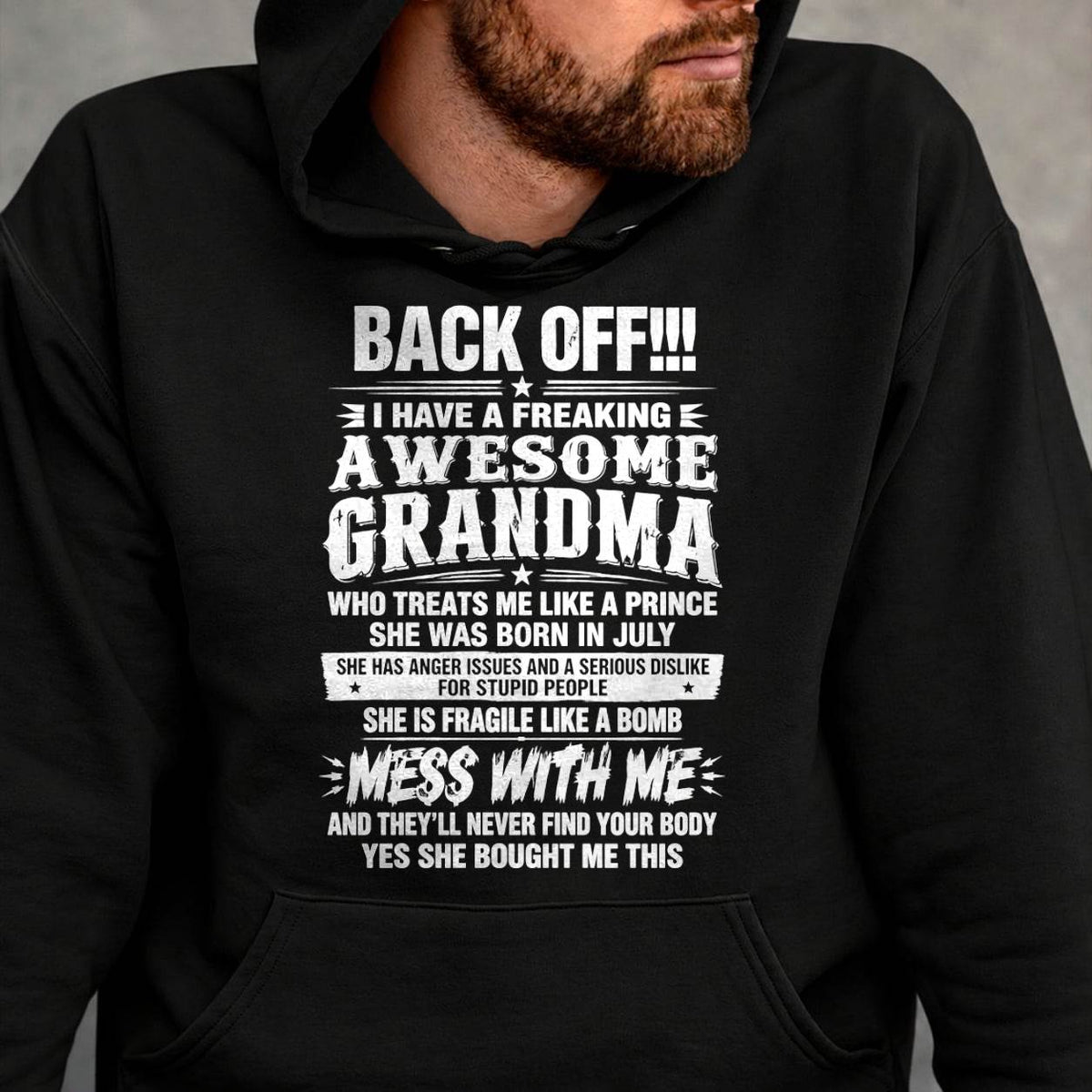 JULY - AWESOME GRANDMA - TREATS ME LIKE A PRINCE - PERFECT GIFT FROM GRANDMA TO GRANDSON - LUAN07 (SKU2608-501-07)