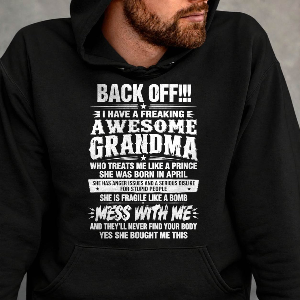 APRIL - AWESOME GRANDMA - TREATS ME LIKE A PRINCE - PERFECT GIFT FROM GRANDMA TO GRANDSON - LUAN04 (SKU2608-501-04)