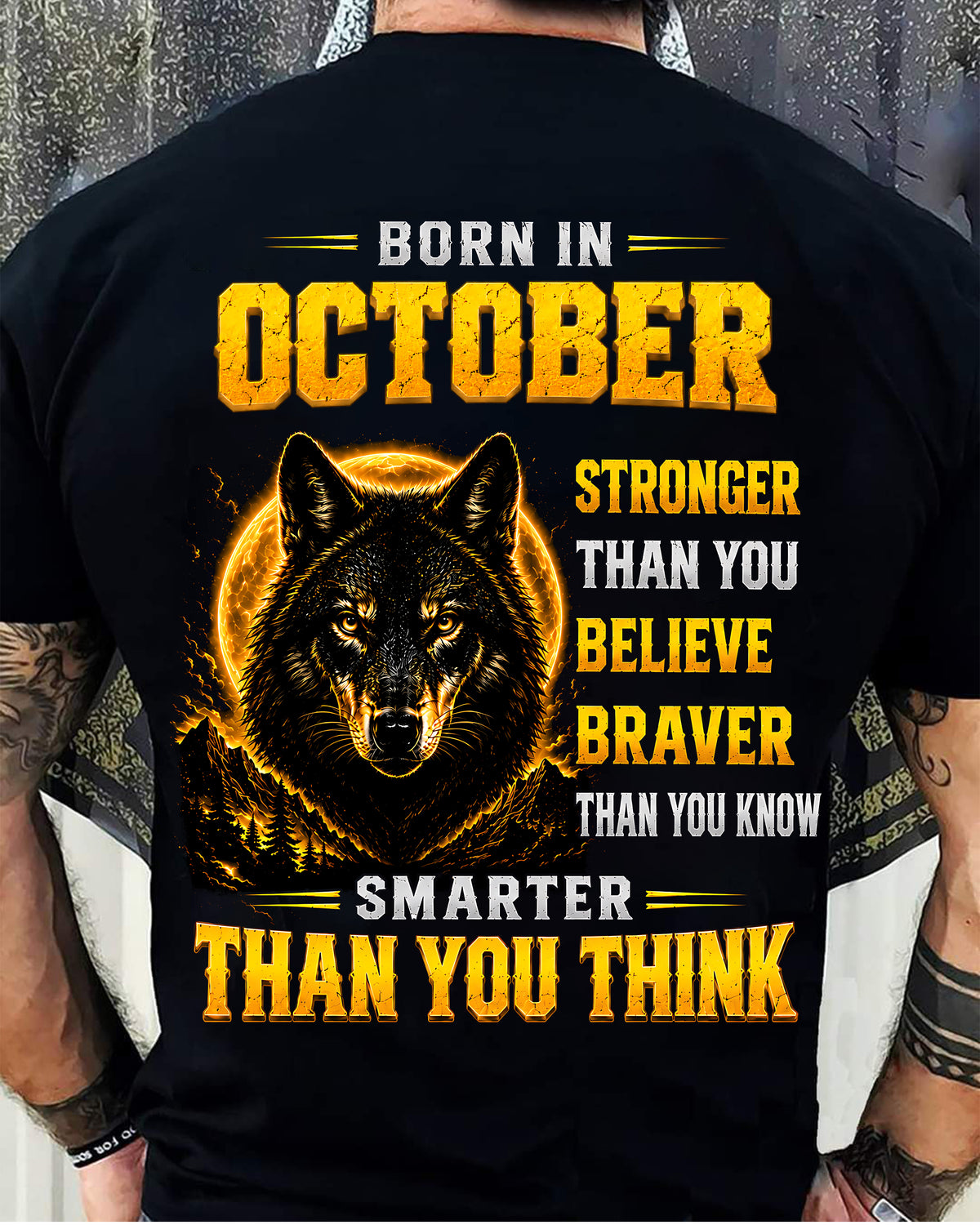 OCTOBER - STRONGER THAN YOU BELIEVE - BRAVER THAN YOU KNOW - SMARTER THAN YOU THINK - T-SHIRT FOR MEN - LUAN10 (SKU2610-05-10)