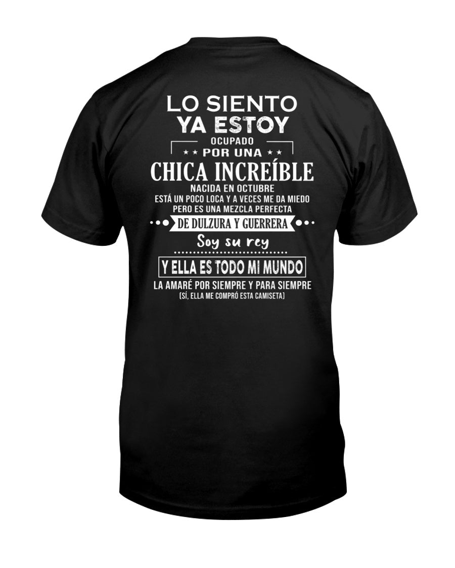 Lo siento chicas, ya estoy pillado - Mi novia está un poco loca y es adorable - Regalo especial para tu novio o esposo - (SKU04-156-10) - LUAN10