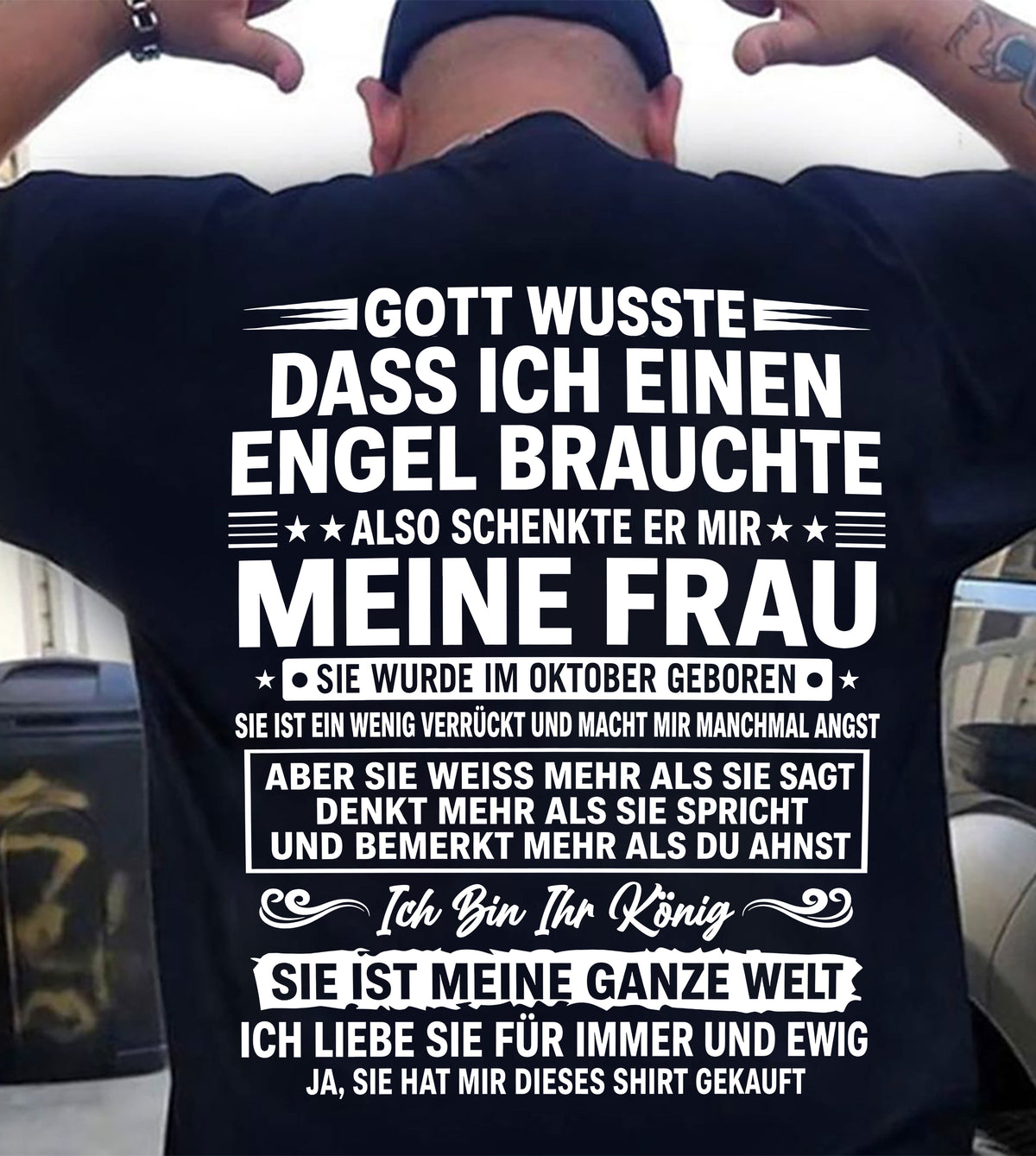 OKTOBER - Ich Bin Ihr König SIE IST MEINE GANZE WELT - Das perfekte Geschenk für deinen Freund - GER/LUAN10 (SKU2605-397-10)