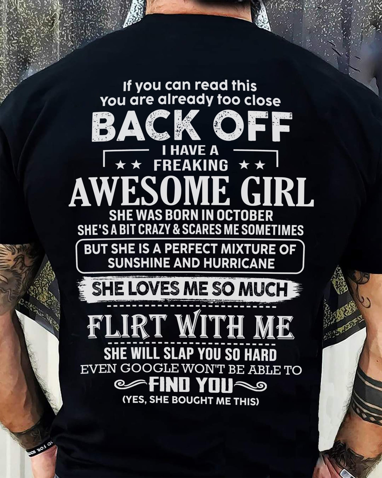 October – Awesome Girlfriend Born In October – Special gift for your Boyfriend – From Wife LUAN10 (SKU06-17-10)