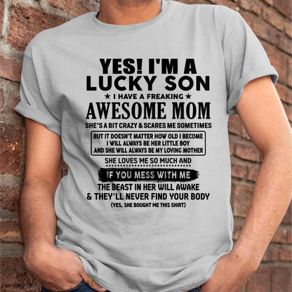 I am Lucky Son - Gift For Son From Mom - LUAN00 - (SKU-T1206LMS-00)