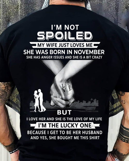November - Wife Bought Me This Shirt – Perfect Husband Gift From Wife- LUAN11 (SKU2607-214-11)