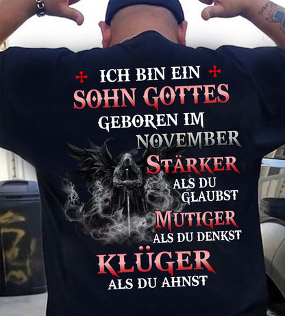 November Sohn Gottes T-Shirt Für Männer – Stärker Als Du Glaubst - LUAN11 (SKU2607-98-11)