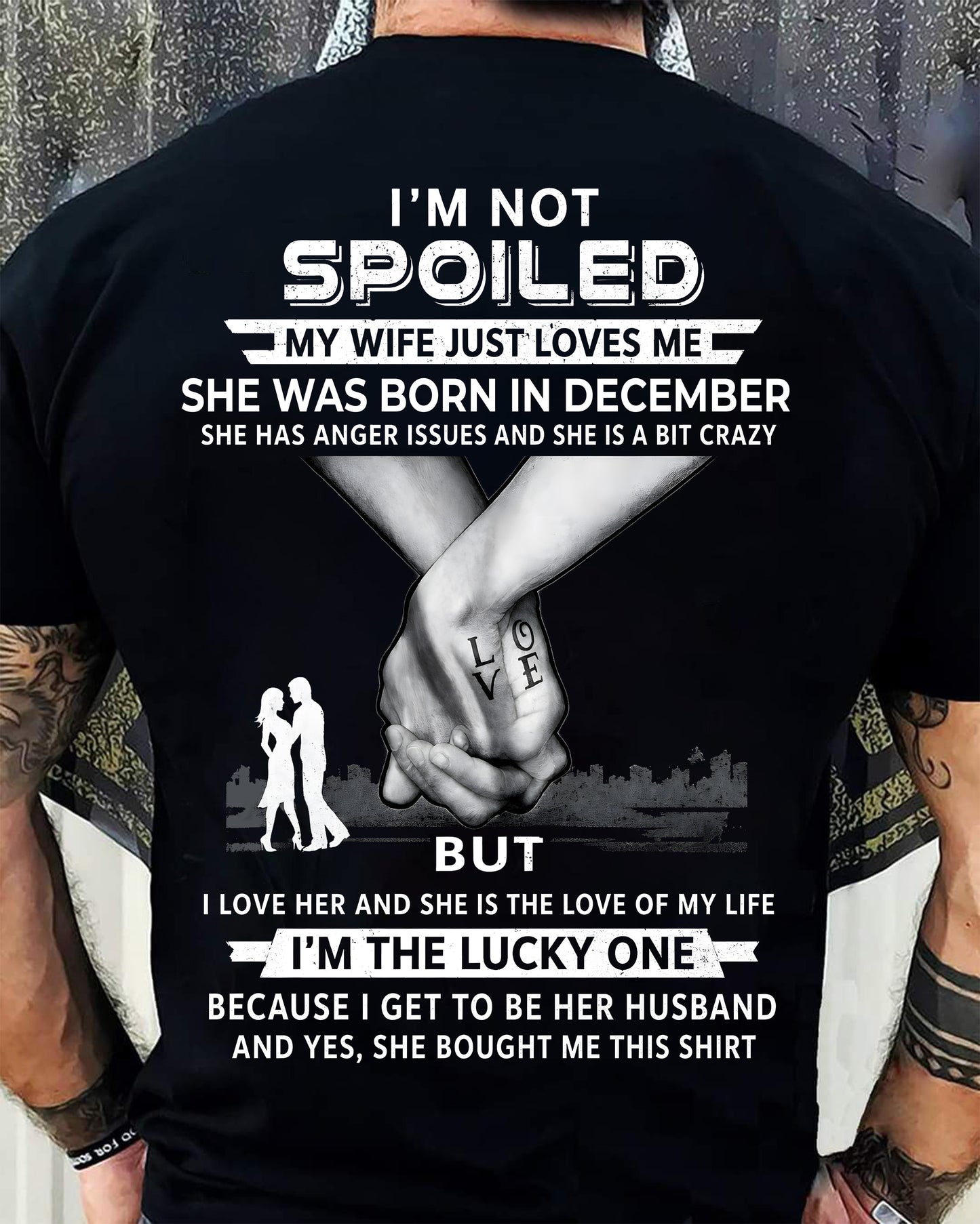December - Wife Bought Me This Shirt – Perfect Husband Gift From Wife- LUAN12 (SKU2607-214-12)