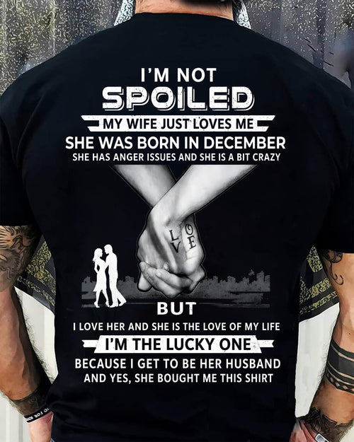 December - Wife Bought Me This Shirt – Perfect Husband Gift From Wife- LUAN12 (SKU2607-214-12)